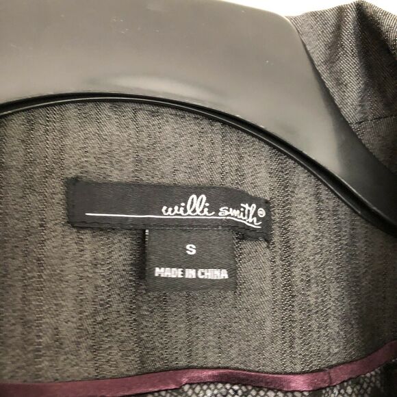 Willi Smith Gray 3 Button Blazer - Size Small - Fully Lined - Contrast Stitching - Picture 4 of 7